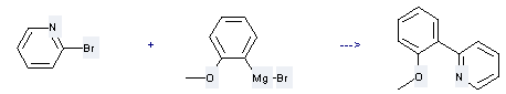 The Magnesium,bromo(2-methoxyphenyl)- can react with 2-Bromo-pyridine to get 2-(2-Methoxy-phenyl)-pyridine